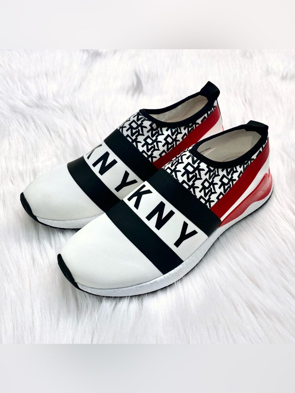 DKNY Red, White and Black Shoes/Sneakers